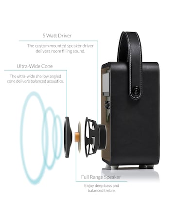 VQ Retro Mini DAB Radio - Black