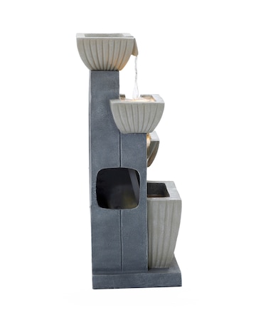 Charles Bentley 4 Tier Ridged Cascading Bowls Water Feature