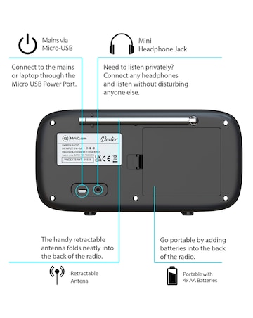 VQ Dexter DAB/FM Radio - Walnut