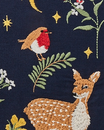 Woodland Animals Embroidered Cushion