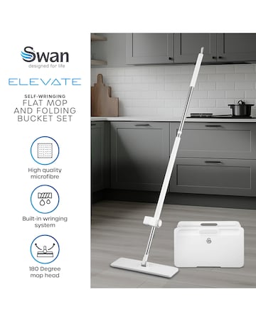 Swan Elevate Flat Mop & Bucket