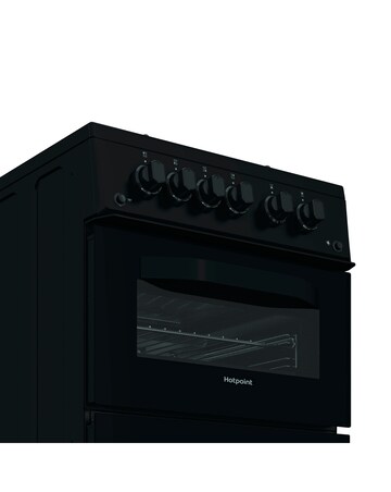 Hotpoint HTG5GCB 50cm Gas Twin Cooker - Black + installation
