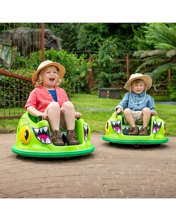 Xootz Kids Electric Dinosaur Bumper Car Ride-On - Green