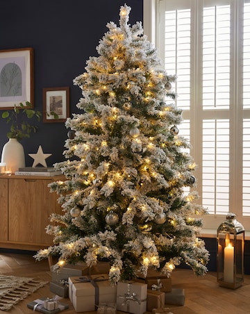 Pre-Lit Aspen Flocked Christmas Tree