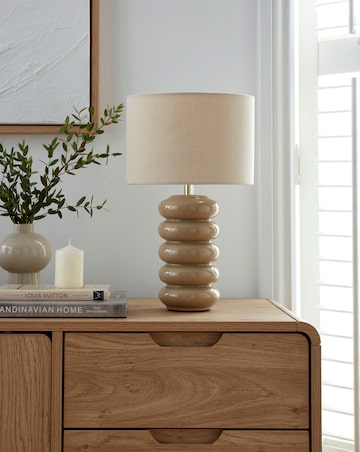 Autry Ribbed Ceramic Glaze Table Lamp
