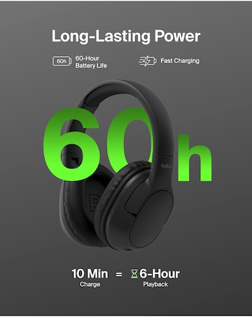 Belkin SoundForm Surround Wireless Over-Ear Headphones - Black