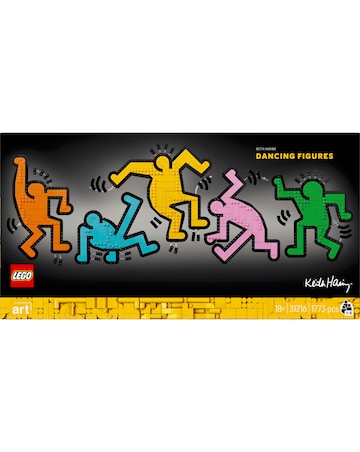 LEGO Art Keith Haring Dancing Figures Living Room Decor and Building Set 31216