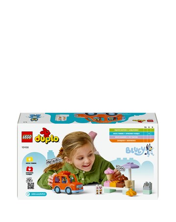 LEGO DUPLO Bluey Ice Cream Trip with Bluey Toddler Toy, Vehicle Playset 10458