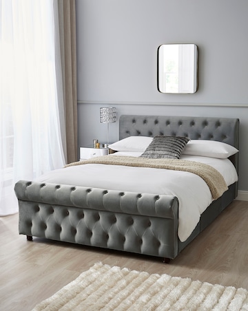 Kingston Velvet Storage Bed Frame
