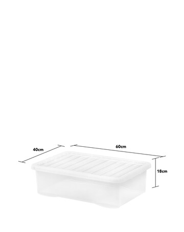 Wham Crystal Underbed 32L Box and Lid 5pk