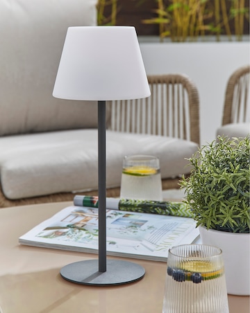 Indoor/Outdoor Dimming Rechargeable Lamp - Grey