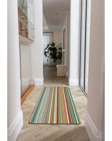 My Mat Candy Multi Stripe Washable Runner