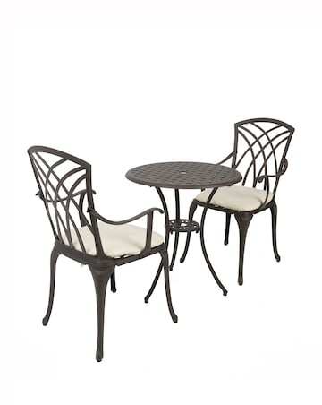 Charles Bentley Cast Aluminium 3 Piece Bistro Set