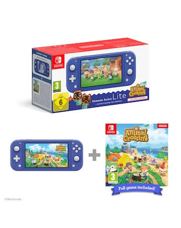 Nintendo Switch Lite Blue + Animal Crossing New Horizons bundle