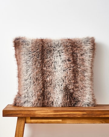 Striped Animal Plush Faux Fur Cushion