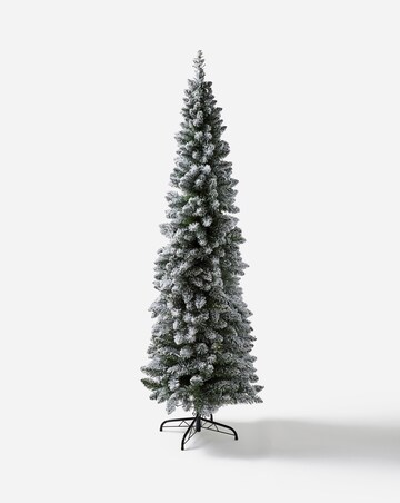 Pre-Lit Aspen Slim Flocked Christmas Tree