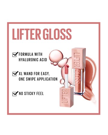 Maybelline Lifter Gloss Plumping Hydrating Lip Gloss Hyaluronic Acid 002 Ice