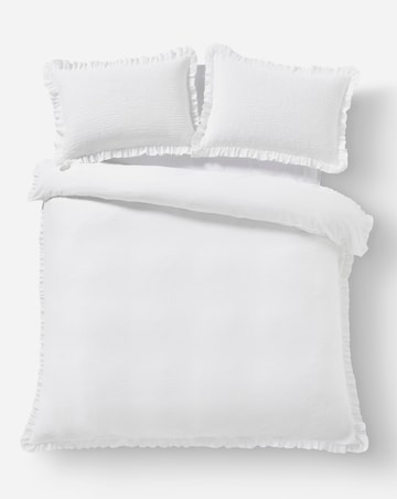 Crinkle Ruffled Edge Duvet Cover Set