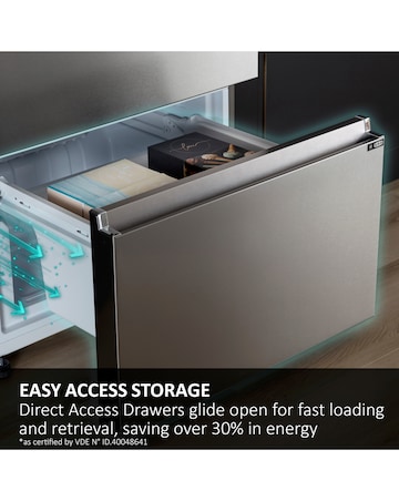 Haier Series 3 HTW3618ENPB Wifi Connect 185cm 60/40 Fridge Freezer - Slate Black