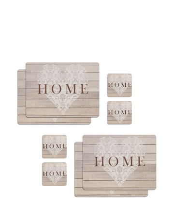 Creative Tops Home Set of 4 Placemat & Coasters
