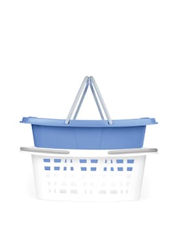 Beldray Set of 2 Laundry Baskets Blue
