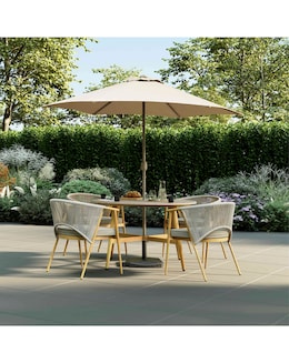 Charles Bentley Rope Weave 4 Seater Dining Set