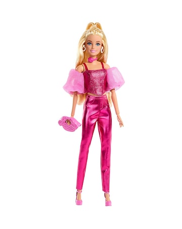 Barbie Deluxe Style Fashion Doll #5 in Metallic Pink Outfit with Corset Top