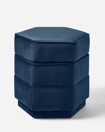 Blakely Velvet Hexagon Storage Ottoman