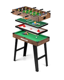 Power Play 4 in 1 Stand Up Games Table - Dark Brown