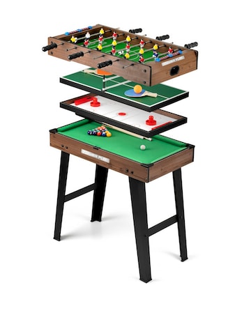 4 in 1 Stand Up Games Table - Dark Brown