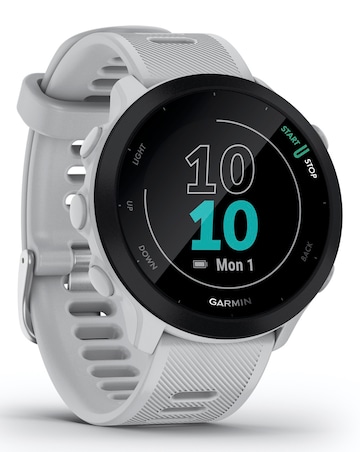 Garmin Forerunner 55 GPS Running Smart Watch - White