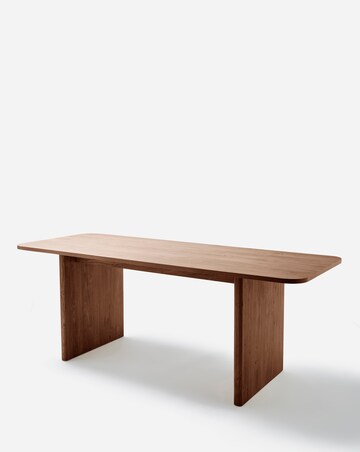 Oslo Panel End Dining Table with 6 Emilie Velvet Chairs