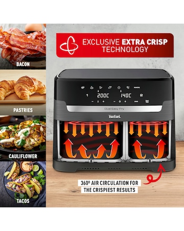 Tefal EY942HG0 Easy Fry XXL 11L Dual Basket Air Fryer