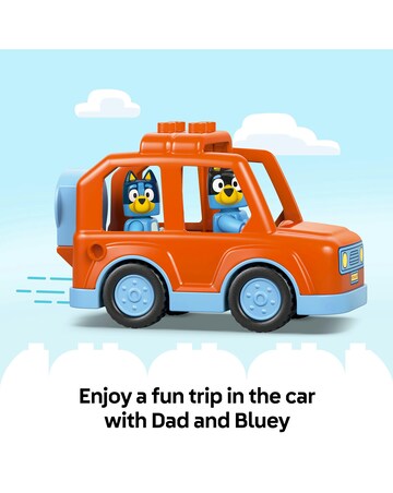 LEGO DUPLO Bluey Ice Cream Trip with Bluey Toddler Toy, Vehicle Playset 10458