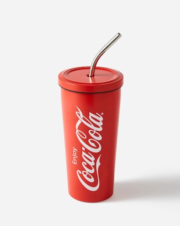 Coca-Cola Stainless Steel Travel Mug with Straw