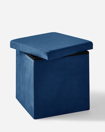 Velvet Foldable Storage Ottoman Cube