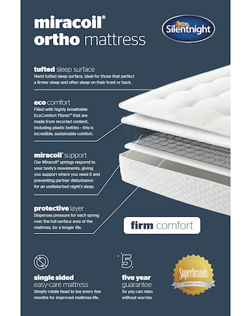 Silentnight Miracoil Tufted Ortho Mattress - Extra Firm