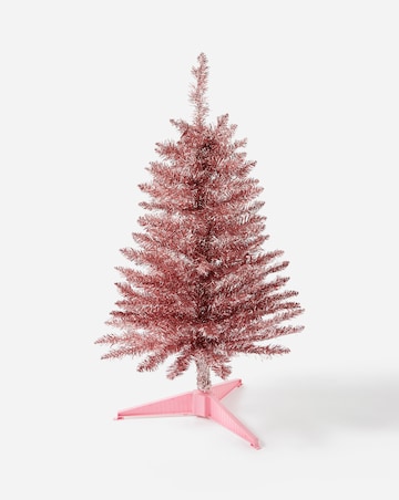 Pink 3ft Tinsel Christmas Tree
