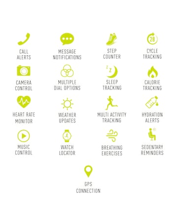 Reflex Active Series 13 Full Touch Screen Smart Watch - Black