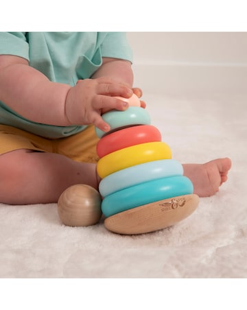 TP Owl & Fox Wooden Topple Tower