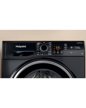 Hotpoint NSWM864CBSUKN, 8kg, 1600rpm Washing Machine - Black