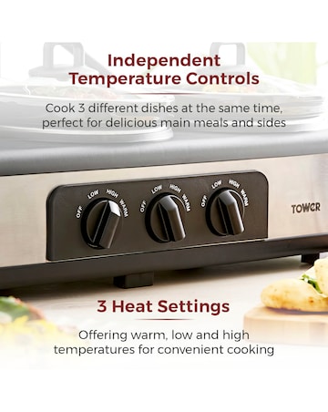 Tower T16015 3 x 1.5 Litre Pot Slow Cooker