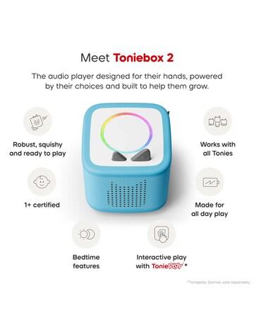 Toniebox 2 Sky Blue Starter Set and 4 Audio Characters Bundle