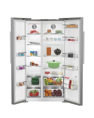 Hotpoint HPG26592XP4UKWR Dual No Frost American Fridge Freezer - Silver