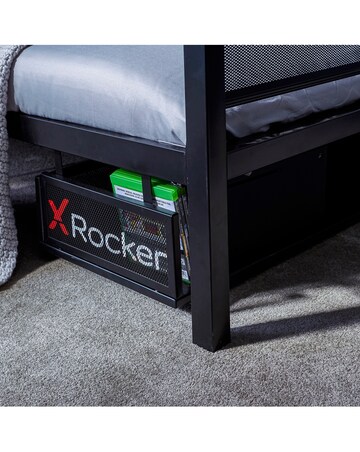 X Rocker Base Camp Double Bed with Vesa Mount Bracket - Black