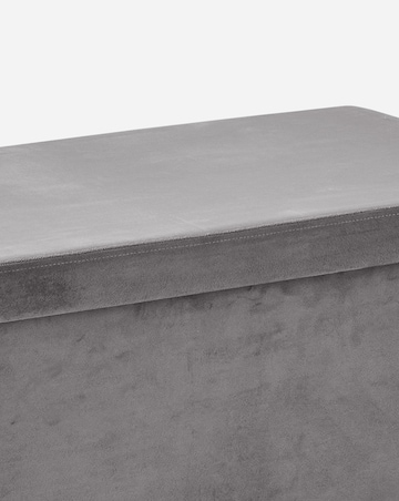 Velvet Foldable Storage Ottoman