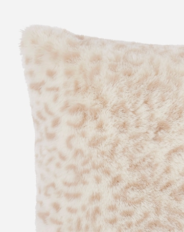 Leopard Printed Faux Fur Cushion