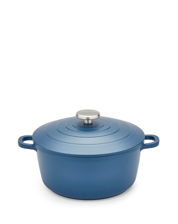 Morphy Richards Cast Aluminium 24cm Blue Casserole Dish