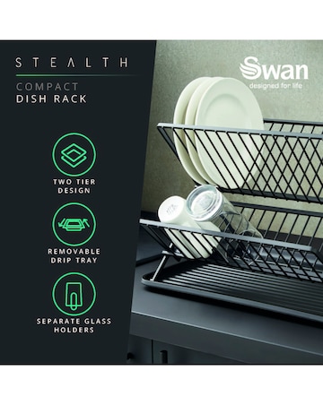 Swan Stealth Collapsible Dish Rack