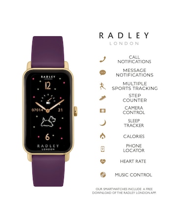 Radley Series 21 Purple Strap Smart Watch and Bracelet Set